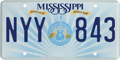 MS license plate NYY843