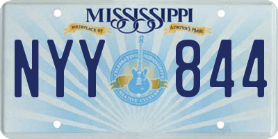 MS license plate NYY844