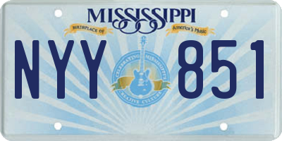 MS license plate NYY851