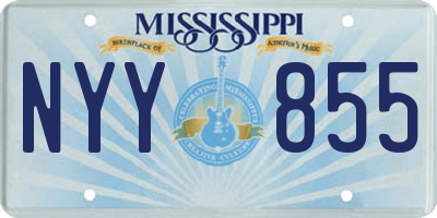 MS license plate NYY855