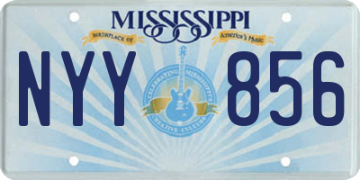 MS license plate NYY856