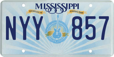 MS license plate NYY857