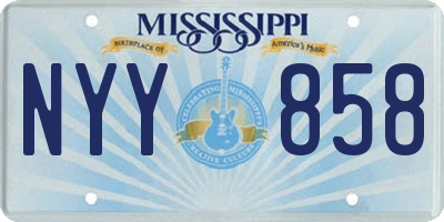 MS license plate NYY858
