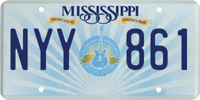 MS license plate NYY861