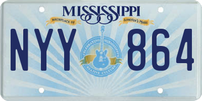 MS license plate NYY864