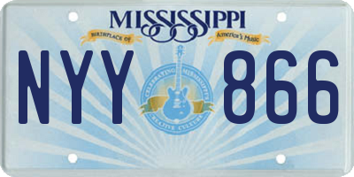 MS license plate NYY866