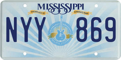 MS license plate NYY869