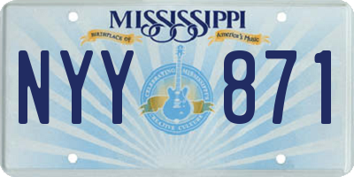 MS license plate NYY871
