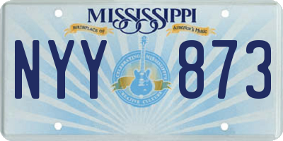 MS license plate NYY873