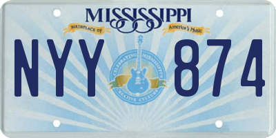 MS license plate NYY874