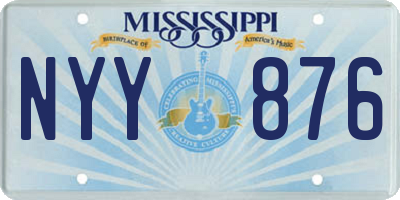MS license plate NYY876