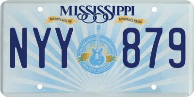 MS license plate NYY879
