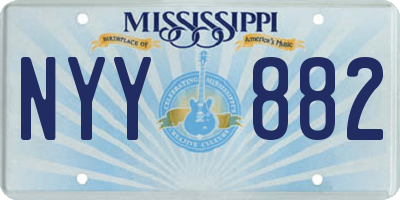 MS license plate NYY882