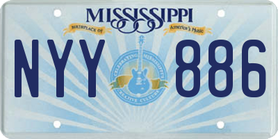 MS license plate NYY886