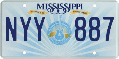 MS license plate NYY887