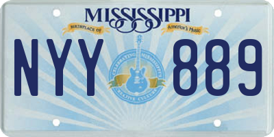 MS license plate NYY889