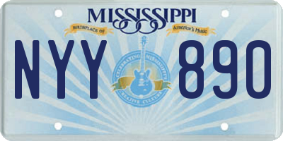 MS license plate NYY890