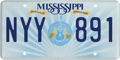 MS license plate NYY891