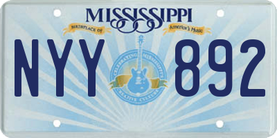 MS license plate NYY892