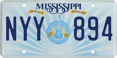 MS license plate NYY894