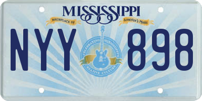 MS license plate NYY898
