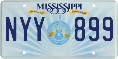 MS license plate NYY899