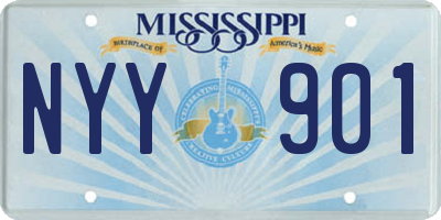 MS license plate NYY901