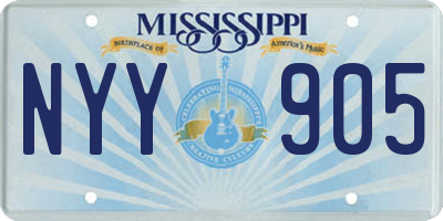 MS license plate NYY905