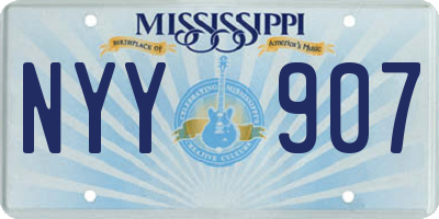 MS license plate NYY907