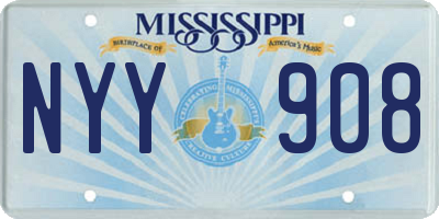 MS license plate NYY908