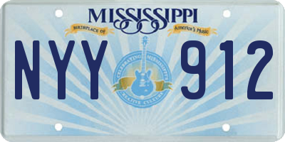 MS license plate NYY912