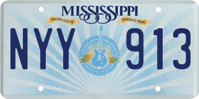 MS license plate NYY913