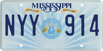 MS license plate NYY914