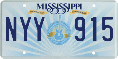 MS license plate NYY915