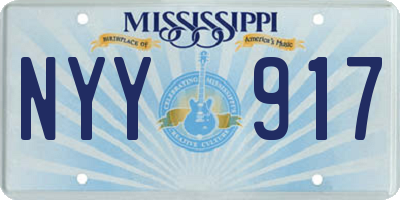 MS license plate NYY917