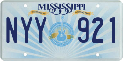 MS license plate NYY921