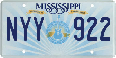 MS license plate NYY922