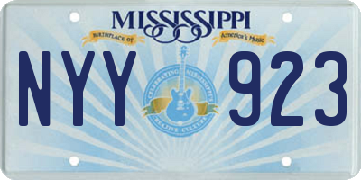 MS license plate NYY923