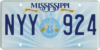 MS license plate NYY924