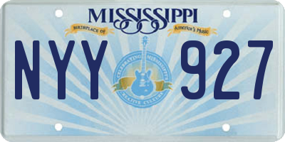 MS license plate NYY927