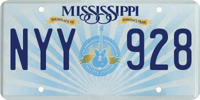 MS license plate NYY928