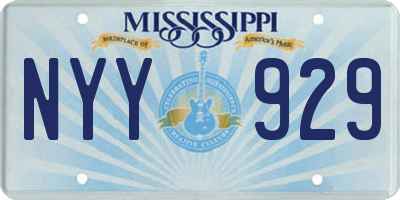 MS license plate NYY929