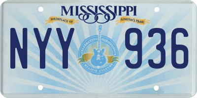 MS license plate NYY936