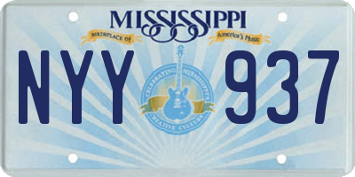 MS license plate NYY937