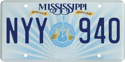 MS license plate NYY940