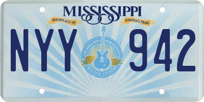 MS license plate NYY942