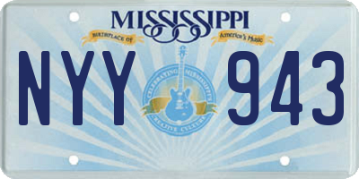 MS license plate NYY943