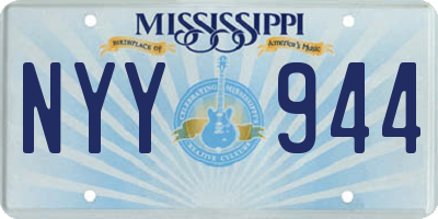 MS license plate NYY944