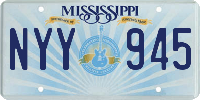 MS license plate NYY945