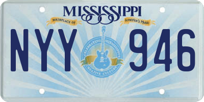 MS license plate NYY946